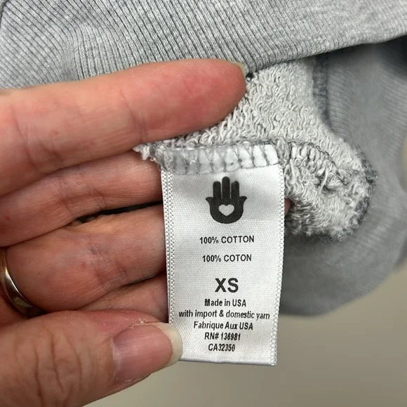 SPIRITUAL GANGSTER XS “let the good vibes roll” grey pull over sweatshirt - Picture 5 of 7